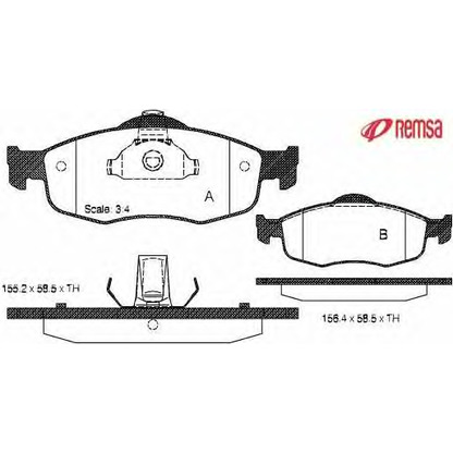 Photo Brake Pad Set, disc brake METZGER 043200