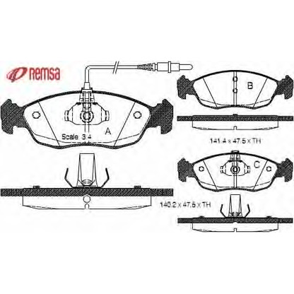 Photo Brake Pad Set, disc brake METZGER 046102