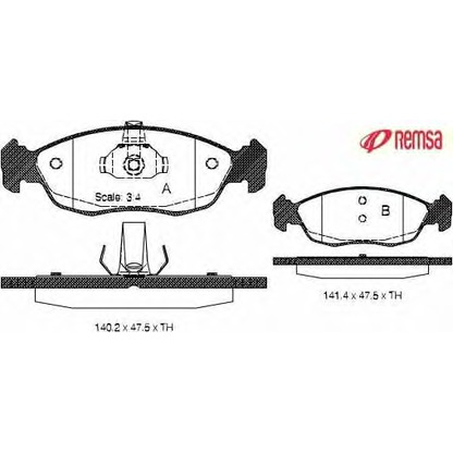 Photo Brake Pad Set, disc brake METZGER 046110