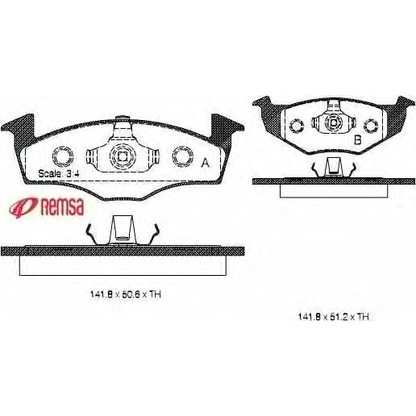 Photo Brake Pad Set, disc brake METZGER 060920