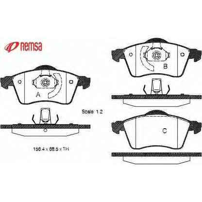 Photo Brake Pad Set, disc brake METZGER 061800