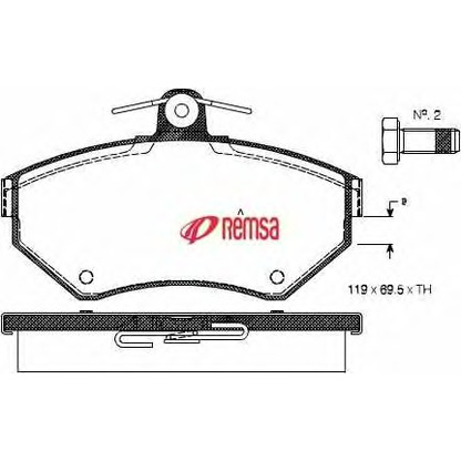 Photo Brake Pad Set, disc brake METZGER 063100