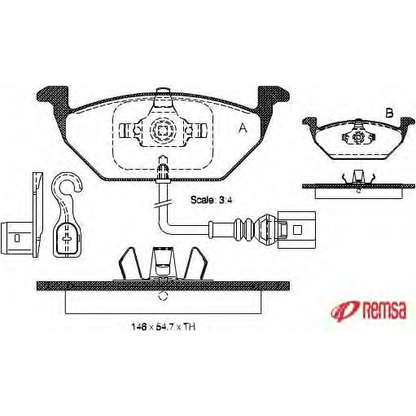 Photo Brake Pad Set, disc brake METZGER 063341