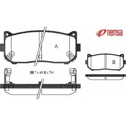 Photo Brake Pad Set, disc brake METZGER 064902