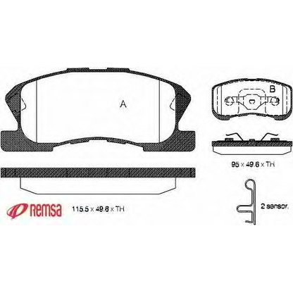 Photo Brake Pad Set, disc brake METZGER 1170748