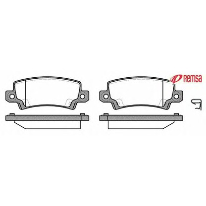 Photo Brake Pad Set, disc brake METZGER 087402