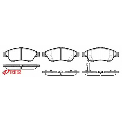 Photo Brake Pad Set, disc brake METZGER 087501