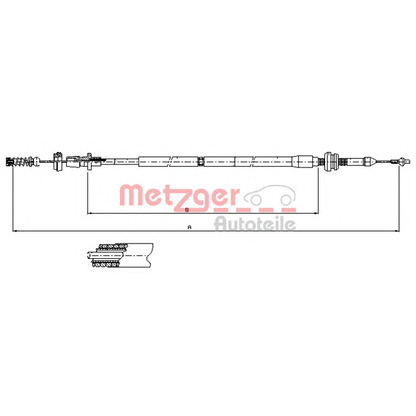 Foto Cable del acelerador METZGER 100904