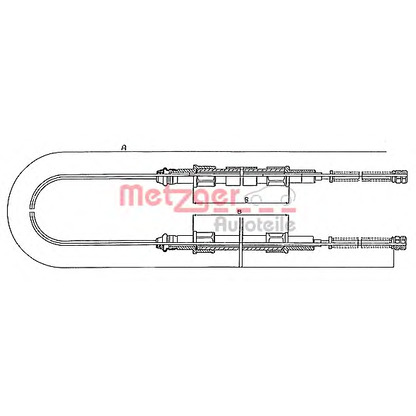 Foto Cable de accionamiento, freno de estacionamiento METZGER 10713