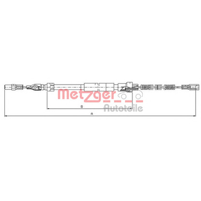 Foto Cable de accionamiento, freno de estacionamiento METZGER 107383