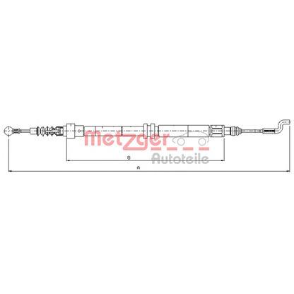 Photo Cable, parking brake METZGER 107393