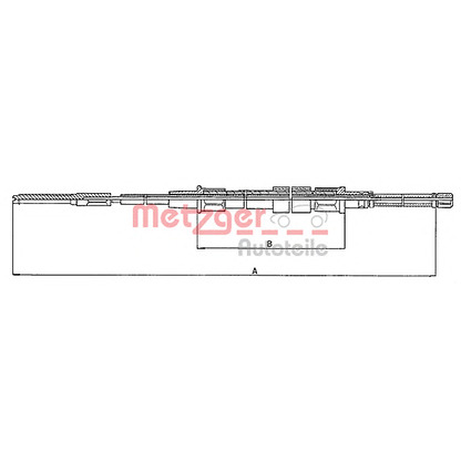 Photo Cable, parking brake METZGER 107401