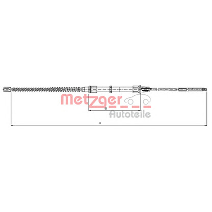 Foto Cable de accionamiento, freno de estacionamiento METZGER 107405