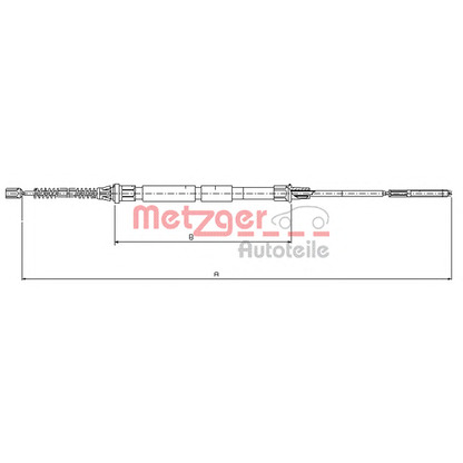 Foto Cable de accionamiento, freno de estacionamiento METZGER 107431