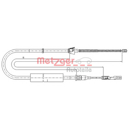 Photo Cable, parking brake METZGER 107507