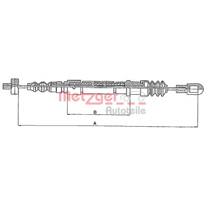 Foto Cable de accionamiento, freno de estacionamiento METZGER 10824