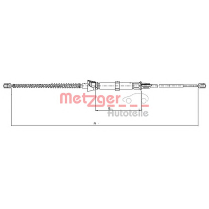 Foto Cable de accionamiento, freno de estacionamiento METZGER 109034