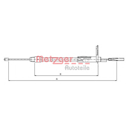 Photo Cable, parking brake METZGER 109327