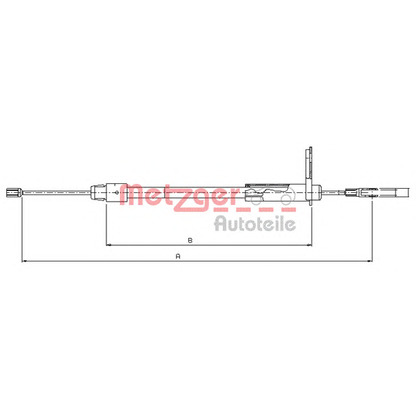 Photo Cable, parking brake METZGER 109435