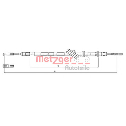 Photo Cable, parking brake METZGER 109444