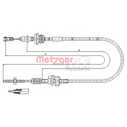 Foto Cable de accionamiento, accionamiento del embrague METZGER 112255