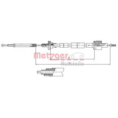 Foto Cavo comando, Comando frizione METZGER 112435