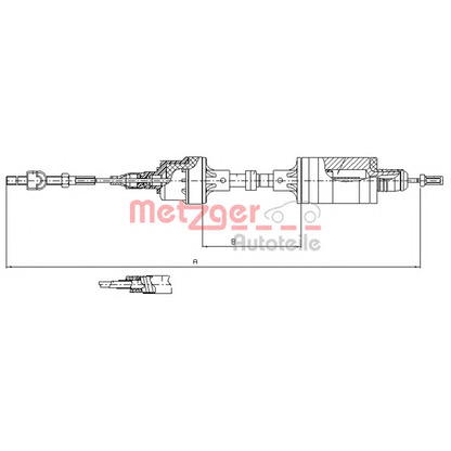 Foto Cavo comando, Comando frizione METZGER 112553