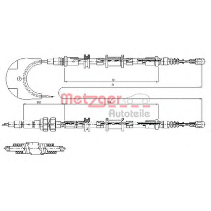 Foto Cavo comando, Freno stazionamento METZGER 115492