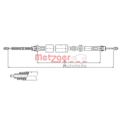 Фото Трос, стояночная тормозная система METZGER 115502