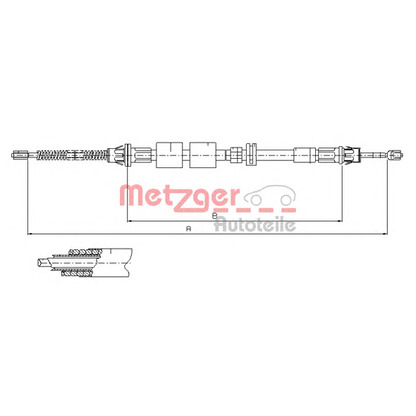 Zdjęcie Cięgno, hamulec postojowy METZGER 115507