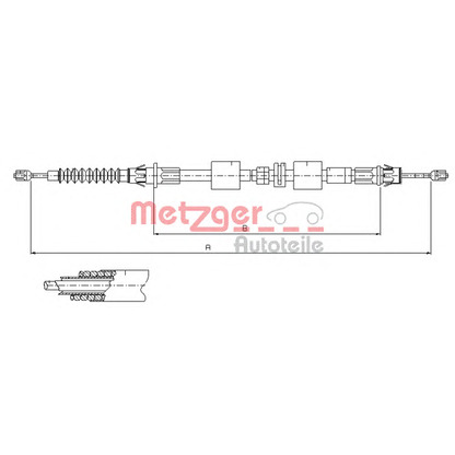 Zdjęcie Cięgno, hamulec postojowy METZGER 115508