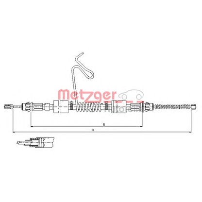 Photo Cable, parking brake METZGER 115577