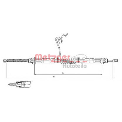Foto Cable de accionamiento, freno de estacionamiento METZGER 115668