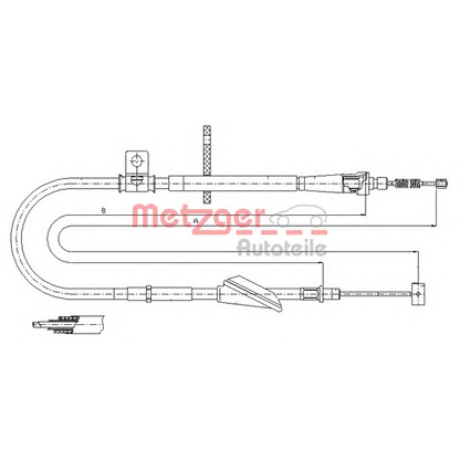 Photo Cable, parking brake METZGER 115741