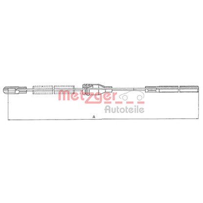 Foto Cable de accionamiento, freno de estacionamiento METZGER 115752