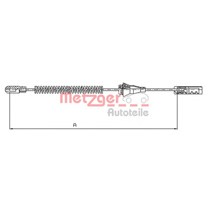 Foto Cable de accionamiento, freno de estacionamiento METZGER 115763