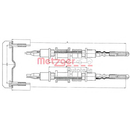 Photo Cable, parking brake METZGER 115821