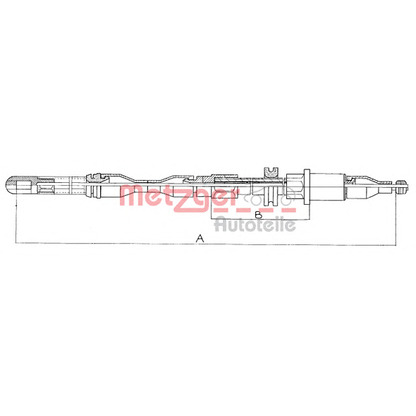 Photo Cable, parking brake METZGER 11584