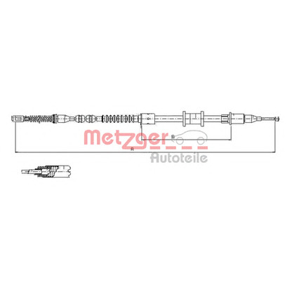 Foto Cavo comando, Freno stazionamento METZGER 115923