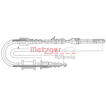 Фото Трос, стояночная тормозная система METZGER 11593