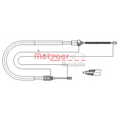 Foto Cable de accionamiento, freno de estacionamiento METZGER 116583