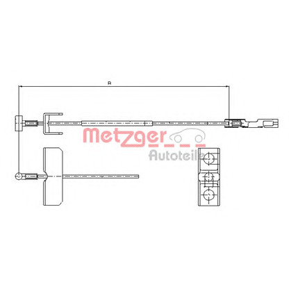 Photo Cable, parking brake METZGER 116803