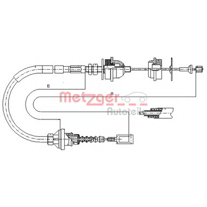Foto Cable de accionamiento, accionamiento del embrague METZGER 11724