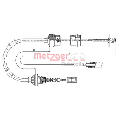 Foto Cable de accionamiento, accionamiento del embrague METZGER 11727