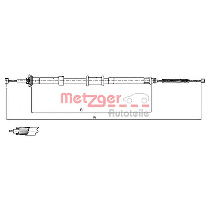 Foto Cable de accionamiento, freno de estacionamiento METZGER 120701