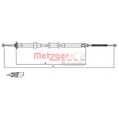 Foto Cable de accionamiento, freno de estacionamiento METZGER 120725