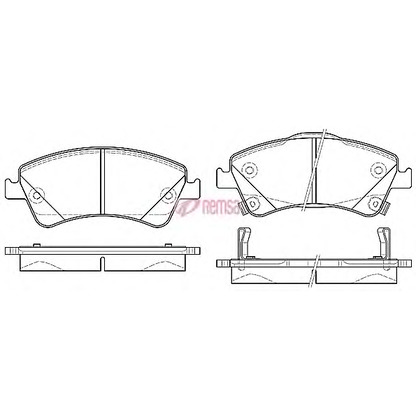 Photo Brake Pad Set, disc brake METZGER 134102