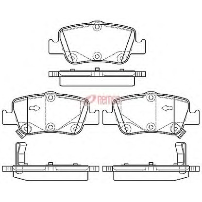 Photo Brake Pad Set, disc brake METZGER 135602