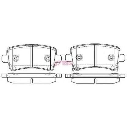 Photo Brake Pad Set, disc brake METZGER 138804