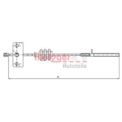 Photo Cable, parking brake METZGER 165110